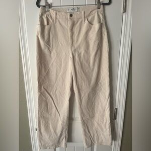 Hollister Cream Corduroy Trousers Size 30W / 11S